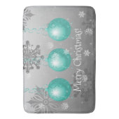 Aquamarine Extravagante Weihnachtsschmuck Badematt Badematte (Vorderseite Vertikal)