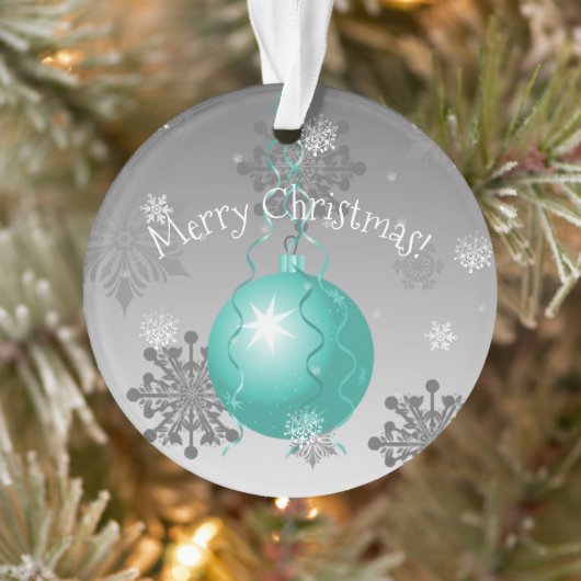 Aquamarine Extravagante Weihnachtsschmuck Ornament (Baum)