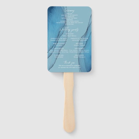 Aquamarine Fächer (Rückseite)