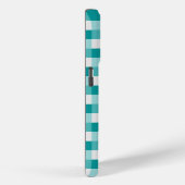 Aquamarine Farbblöcke mit hellgrau Case-Mate iPhone Hülle (Rückseite / Rechts)