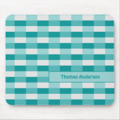 Aquamarine Farbblöcke mit hellgrau Mousepad (Vorne)