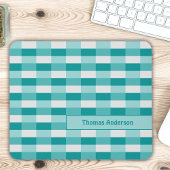 Aquamarine Farbblöcke mit hellgrau Mousepad