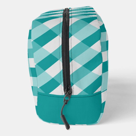 Aquamarine Farbblöcke mit hellgrau Waschbeutel (Rechts)