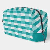 Aquamarine Farbblöcke mit hellgrau Waschbeutel (Rechte Ecke)