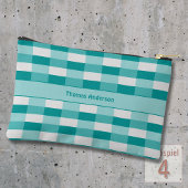 Aquamarine Farbblöcke mit hellgrau Zubehörtasche