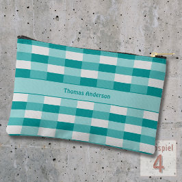 Aquamarine Farbblöcke mit hellgrau Zubehörtasche