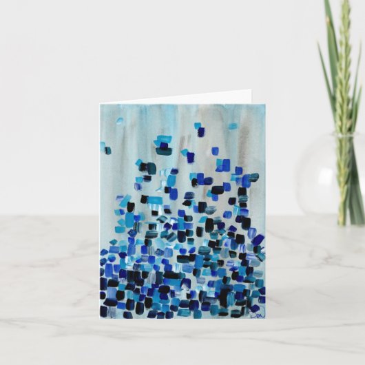 Aquamarine Farbe für Navy Dankeskarte (Vorderseite)