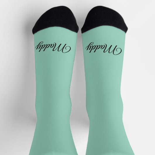 Aquamarine Farbe Socken (Oben)