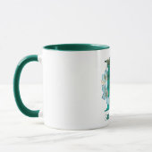 Aquamarine Farbe und Goldmonogramm Buchstaben B Tasse (Links)