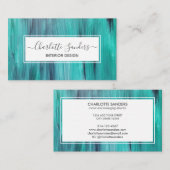 Aquamarine Farbe und weiße Visitenkarte (Vorne/Hinten)