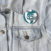 aquamarine Farben für das graue Volleyballteam Button (Beispiel)