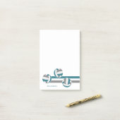 aquamarine Farben für das Volleyballteam Post-it Klebezettel (Auf Schreibtisch)