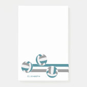 aquamarine Farben für das Volleyballteam Post-it Klebezettel (Vorderseite)