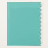 Aquamarine Farbige Umbrellas Schule Klassenzimmer Planer (Rückseite)