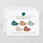 Aquamarine Farbpalette für die Hochzeitskassette v (Vorderseite)