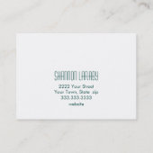 Aquamarine Feather-Visitenkarte Visitenkarte (Rückseite)