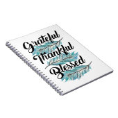 aquamarine Federn dankbar dankbar, gesegnet Piloti Notizblock (Rechte Seite)