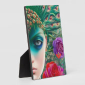 Aquamarine Federn für Frauen Fotoplatte (Seite)