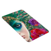 Aquamarine Federn für Frauen Magnet (Rechte Seite)