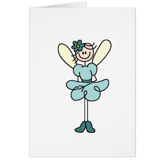 Aquamarine feenhafte Engels-Karte (Vorne)