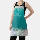 Aquamarine, feine Glasur für das Monogramm Apr Schürze (InSitu)