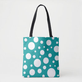 Aquamarine Flecken Tote Tasche