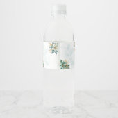 Aquamarine Flora und Fauna Flasche Etikett (Rückseite)