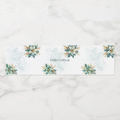 Aquamarine Flora und Fauna Flasche Etikett (Einzelnes Label)