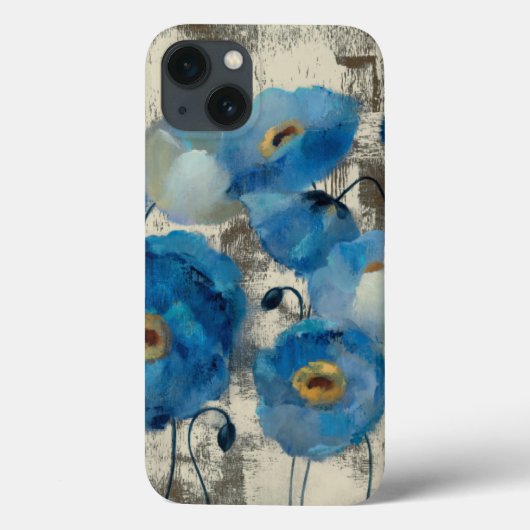 Aquamarine Floral Case-Mate iPhone Hülle (Rückseite)