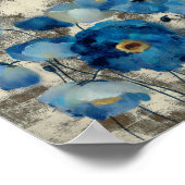 Aquamarine Floral Poster (Ecke)