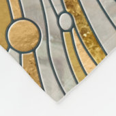 Aquamarine Fluss Abstrakt Mosaik Kunst, Dichtung u Fleecedecke (Ecke)