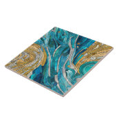 Aquamarine Fluss Abstrakt Mosaik Kunst, Dichtung u Fliese (Seite)