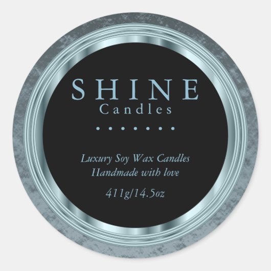 Aquamarine Fohlen- und Schwarzetiketten Runder Aufkleber (Vorderseite)