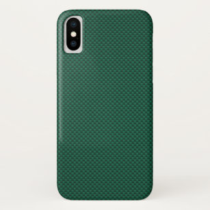 Aquamarine Folie mit grünem Kohlenstoff iPhone XS Hülle