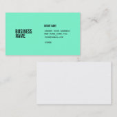 Aquamarine-Format mit Spalten kondensierte Visitenkarte (Vorne/Hinten)