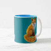 Aquamarine Fox-Tasse Zweifarbige Tasse (VorderseiteRechts)