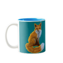 Aquamarine Fox-Tasse