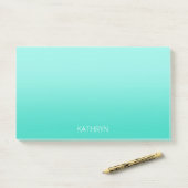 aquamarine, frisch abgestufte Niveaus Post-it Klebezettel (Auf Schreibtisch)