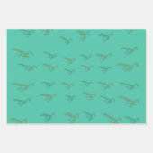 aquamarine Frösche Geschenkpapier Set (Vorderseite 3)