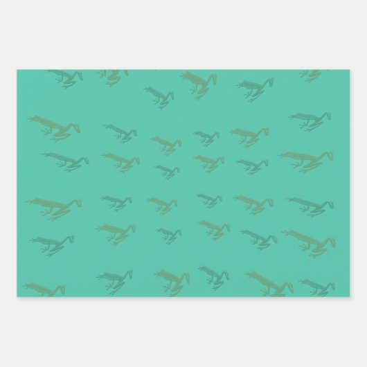 aquamarine Frösche Geschenkpapier Set (Vorderseite 3)
