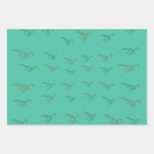 aquamarine Frösche Geschenkpapier Set (Vorderseite 2)