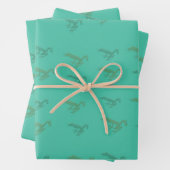 aquamarine Frösche Geschenkpapier Set (Beispiel)
