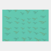 aquamarine Frösche Geschenkpapier Set (Vorderseite)