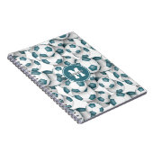 aquamarine Fußballbälle - Kindersport Notizblock (Rechte Seite)