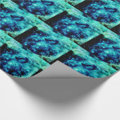 Aquamarine Galaxie Geschenkpapier (Ecke)