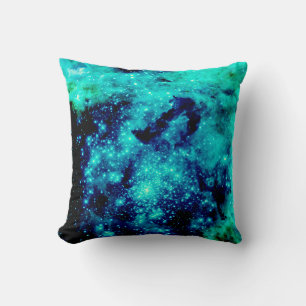 Aquamarine Galaxie Kissen