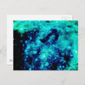 Aquamarine Galaxie Postkarte (Vorne/Hinten)