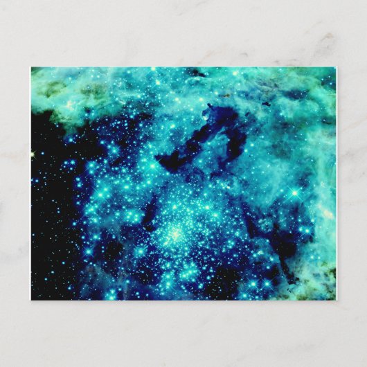 Aquamarine Galaxie Postkarte (Vorderseite)
