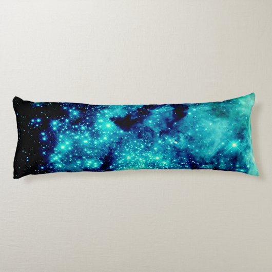 Aquamarine Galaxie Seitenschläferkissen (Rückseite)