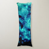 Aquamarine Galaxie Seitenschläferkissen (Vorderseite Vertikal)